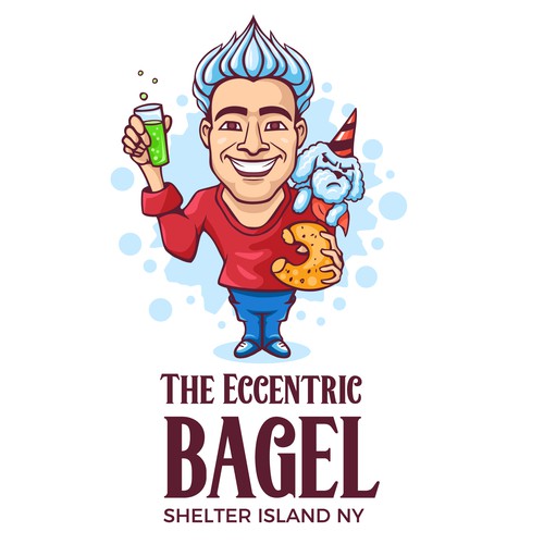 Bagel logo with the title 'The Eccentric Bagel'