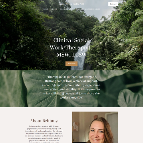 Hospitality design with the title 'WEBSITE DESIGN FOR  - MAKING MENTAL HEALTH'