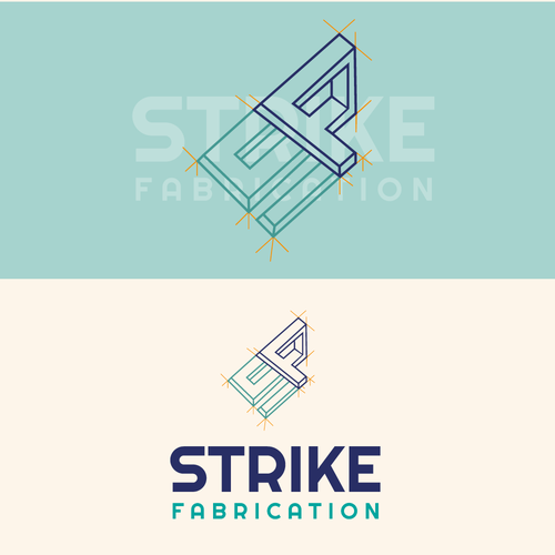 Fabrication design with the title 'Strike Fabrication - Welding - Build - Buildings '