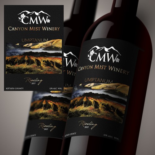 Winery label with the title 'Custom Painting for Wine Label'