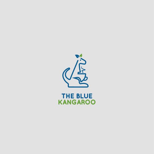 Kangaroo logo with the title 'The Blue Kangaroo Cafe's quest for BRAND and Identity.'