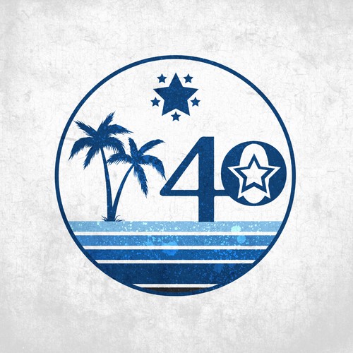 70s logo with the title '40th Birthday Logo'