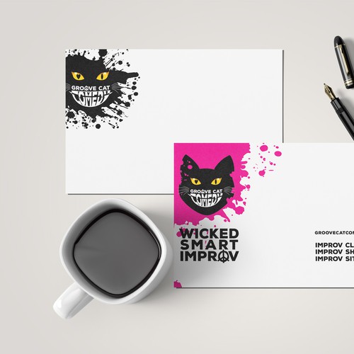 Colorful design with the title 'Groovy Postcard Design '