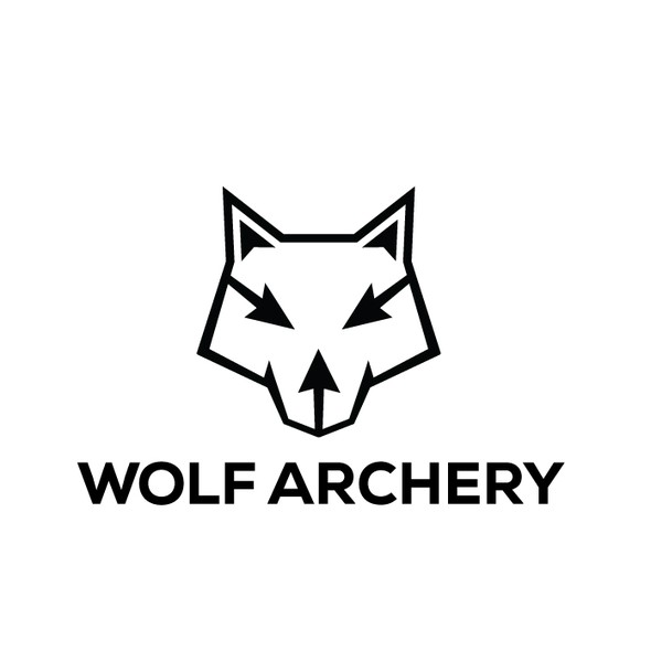 Arrow logo with the title 'Wolf Archery Logo'