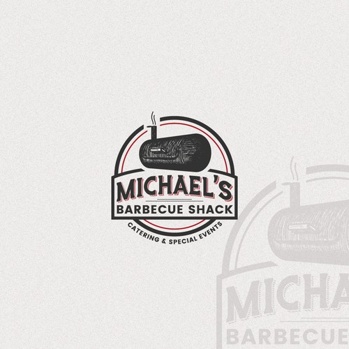 Smokehouse design with the title 'Crafted logo concept for BBQ restaurant'