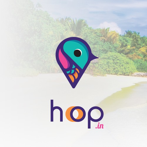 Environmental logo with the title 'Location mark + Bird'