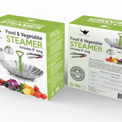 Clean and modern design for a food steamer