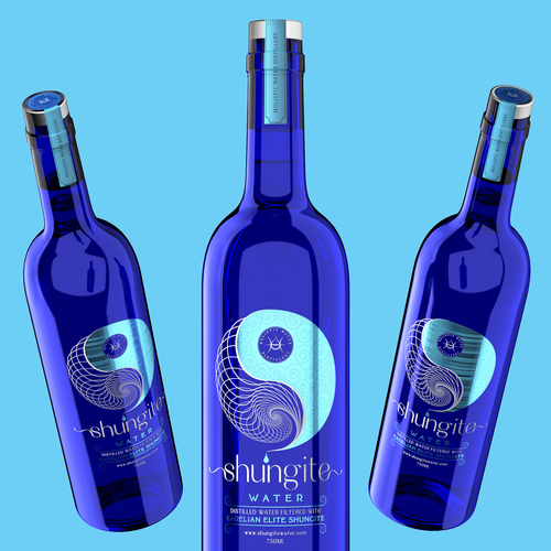 Water label with the title 'Water label design'