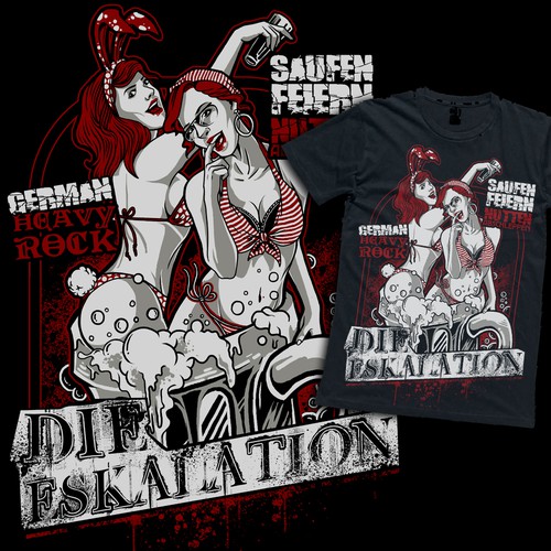 Rock design with the title 't-shirt'