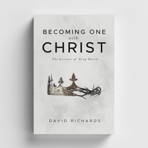 Crown design with the title 'Book Cover for Becoming One With Christ'