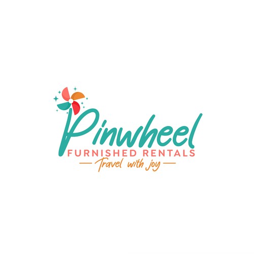 Happiness logo with the title 'Fun and Colorful Logo for Hospitality Company'