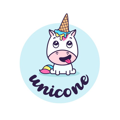 Ice cream design with the title 'Unicone'