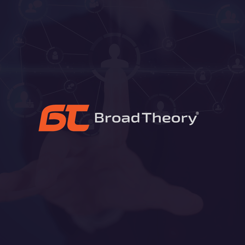 Orange brand with the title 'BroadTheory needs a logo & brand identity'