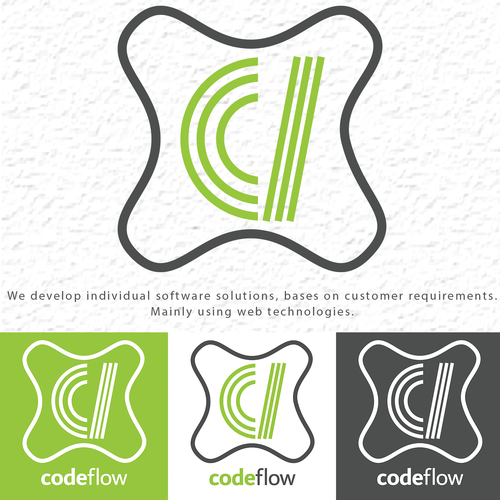 Software brand with the title 'Logo Concept for codeflow'