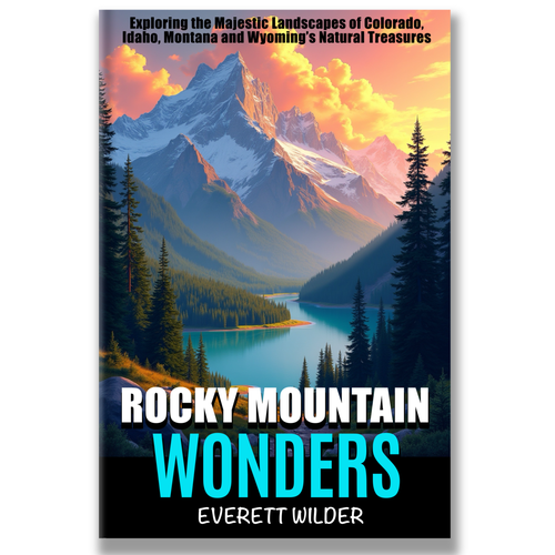Landscape book cover with the title 'Rocky Mountain Wonders'