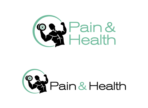 Body logo with the title 'Pain & Health logo for Fitness Training and rehabilitation for people with limitations'