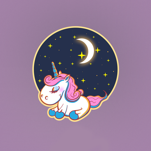 Logo artwork with the title 'Unicorn Logo Design Concept'