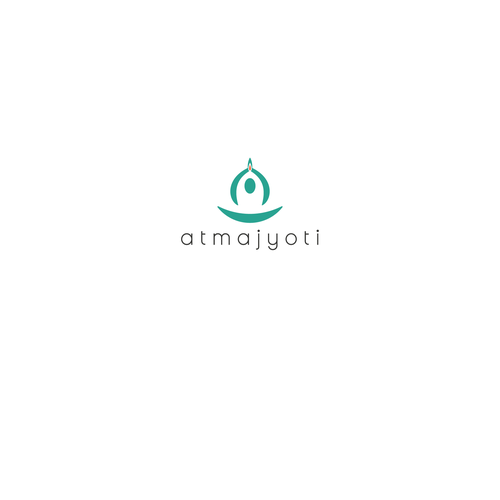 Yoga studio design with the title 'Atmajyoti Yoga Logo and Homepage'