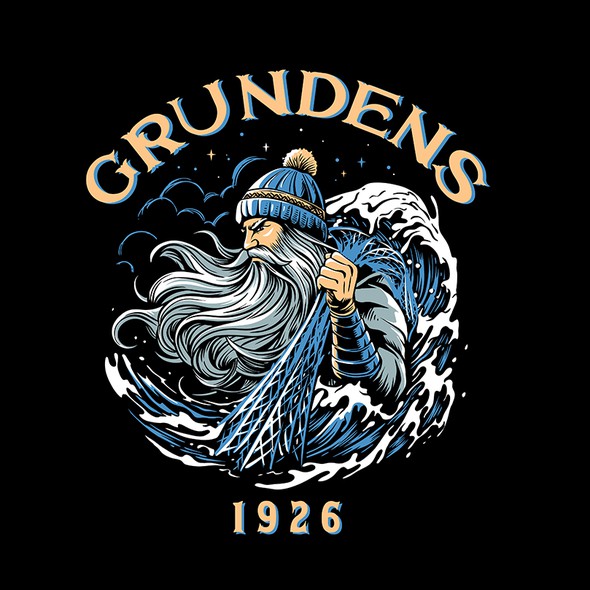 Vector design with the title 'Grundens'