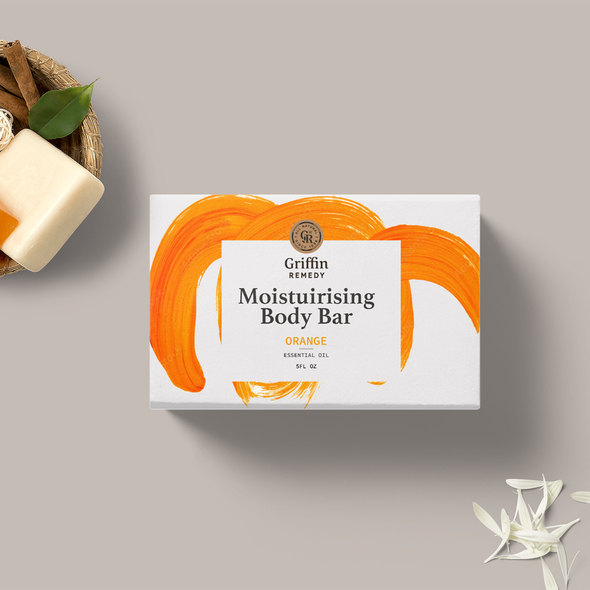 Body care packaging with the title 'Body Bar Label'