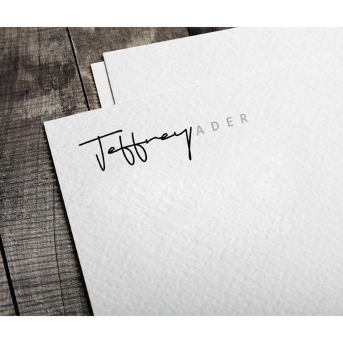 Best logo with the title 'jeffrey ader'
