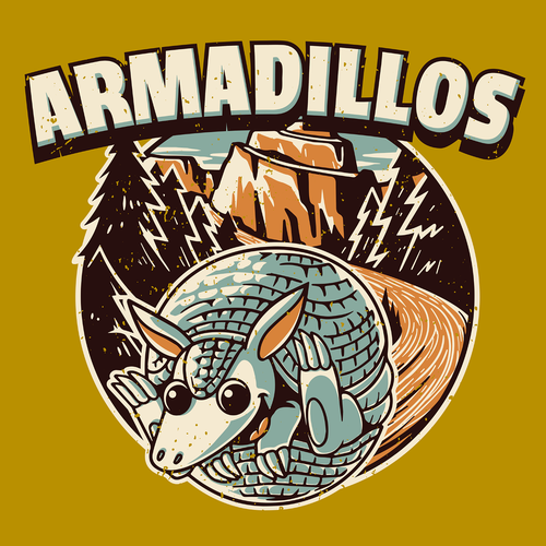 Mascot artwork with the title 'Tshirt design'