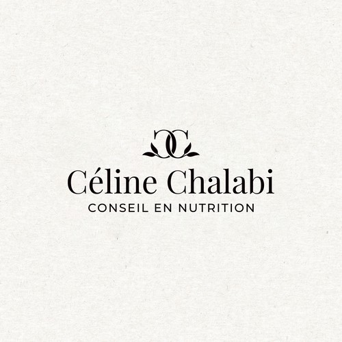 Nutritionist logo with the title 'Elegant Monogram for Nutrition Expert'