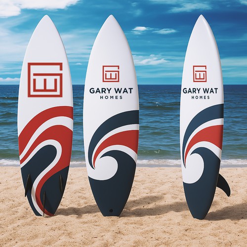 Surfboard design with the title '“Wave-Inspired Surfboard Design”'