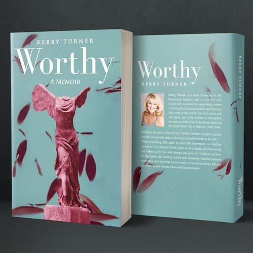 Statue design with the title 'Book cover'