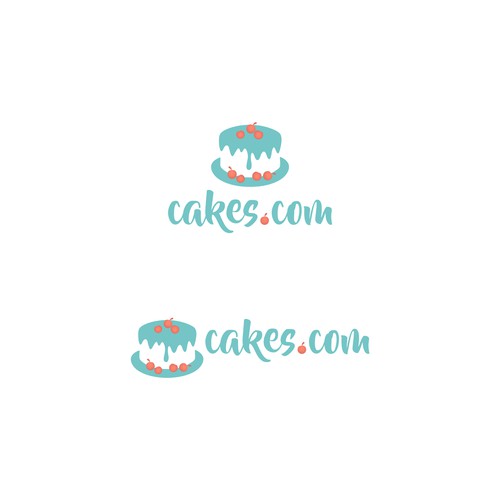 Cake logo with the title 'Logo for online cake company'