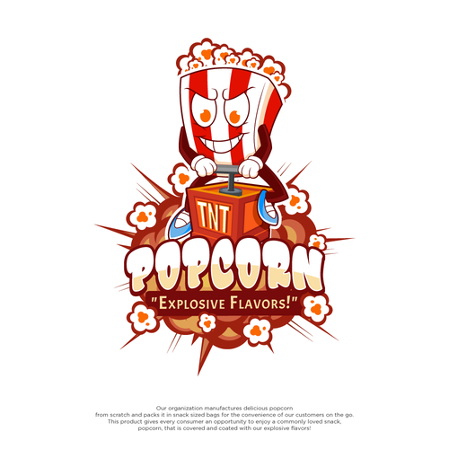Popcorn logo with the title 'TNT Popcorn'