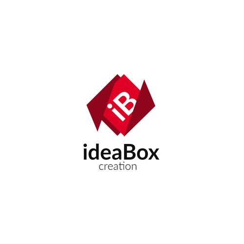 Maroon logo with the title 'ideaBox logo'