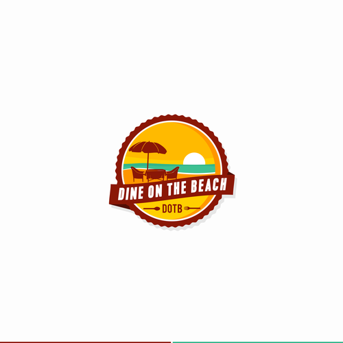 Umbrella logo with the title 'pictorial beach logo'