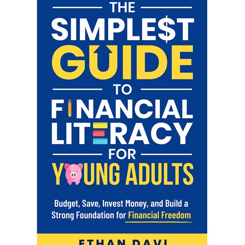 Design with the title 'The simplest guide financial literacy'