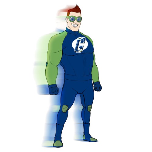 Superhero illustration with the title 'Superhero Character'