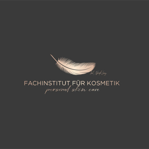 Feather logo with the title 'Logo personal skin care'