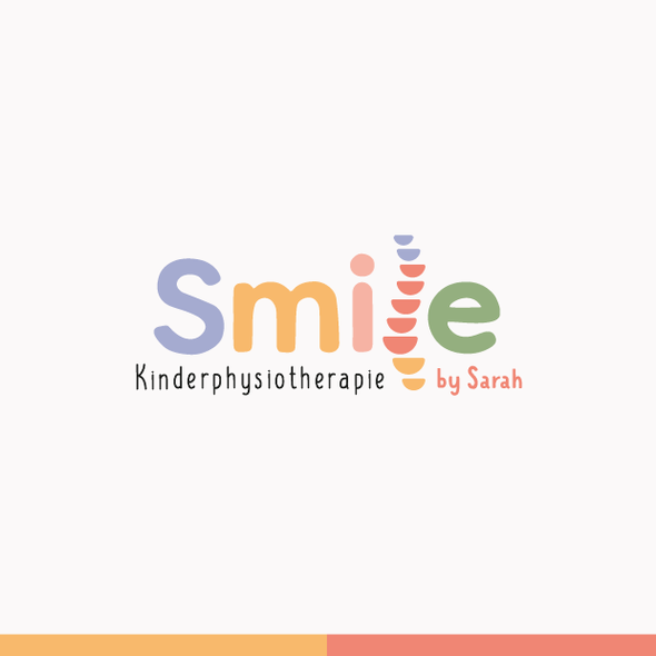 Spine logo with the title 'Smile Kinderphysiotherapie'