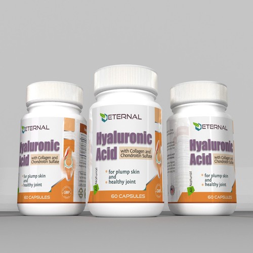 Nutrition packaging with the title 'Eternal label '