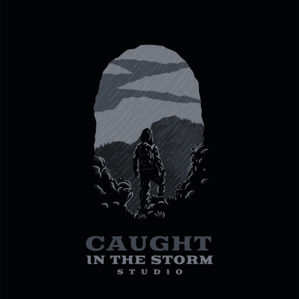 Animated logo with the title 'Caught In The Storm Studio'