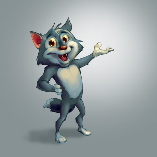 Friend design with the title 'wolf logo'