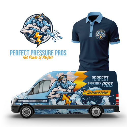 Cleaner logo with the title 'Perfect Pressure Pros – Bold Branding & Vehicle Wrap'