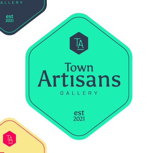 Art gallery logo with the title 'Town Artisans Gallery'