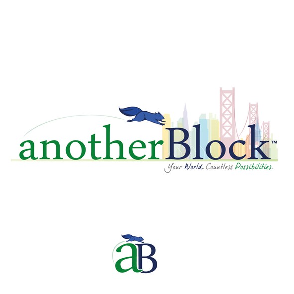 带有标题“anotherBlock标志设计”的活标识