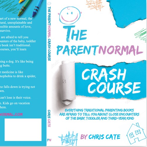 Drawing design with the title 'ParentNormal humor book series'