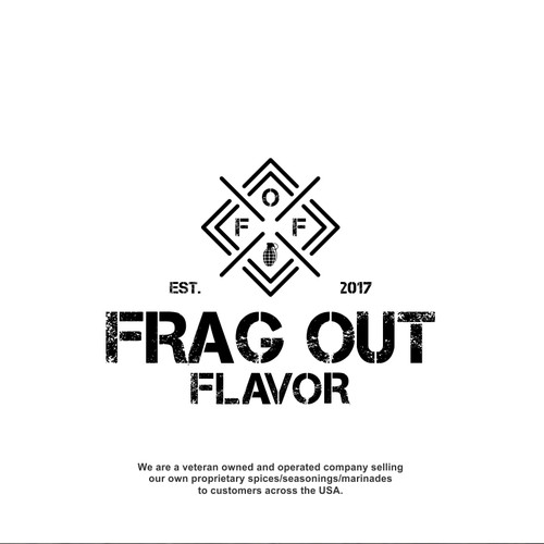 Veteran logo with the title 'FRAG OUT FLAVOR CONCEPTS'
