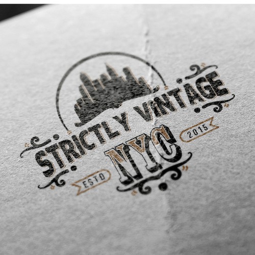 New York logo with the title 'Vintage NYC logo'