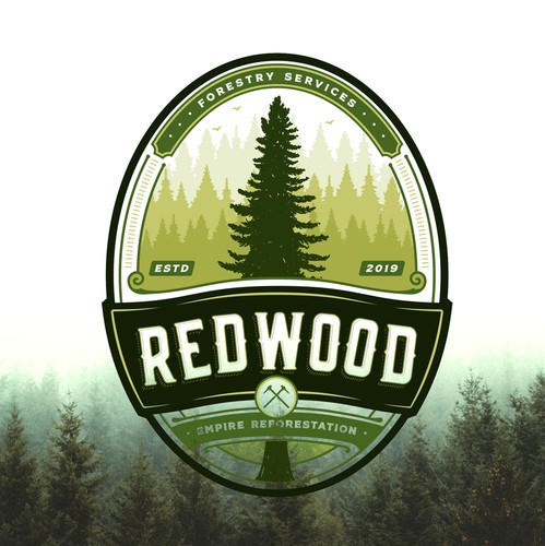 Green brand with the title 'Redwood Empire Reforestation'