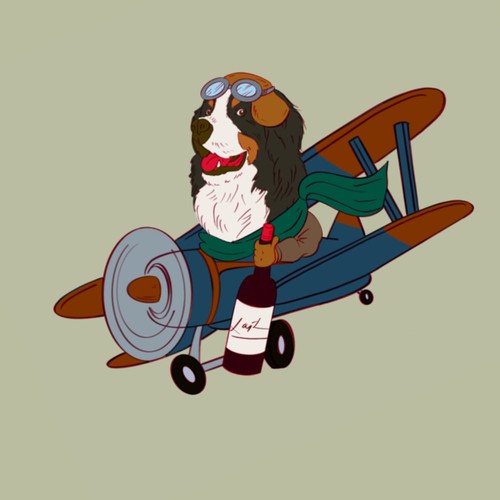 Wine illustration with the title 'Iconic illustration for wine industry'