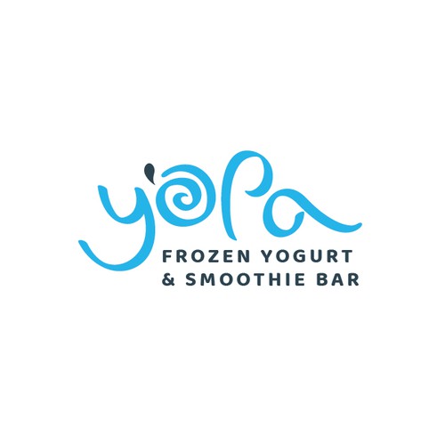 Frozen yogurt design with the title 'Yopa frozen yogurt and smoothie bar'