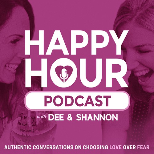 Podcast design with the title 'Happy Hour Podcast Cover'